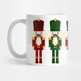 Dark Tones Colorful Trio of Christmas Nutcrackers / Toy Soldiers Mug